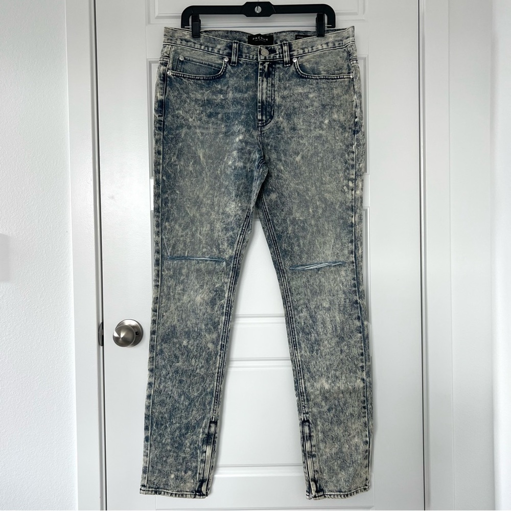 PacSun // NWOT Men’s Acid Wash Stacked Skinny Jeans